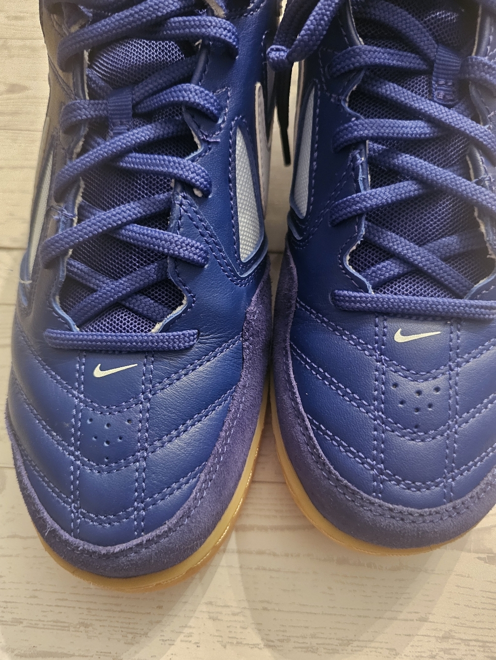 Nike Royal Blue Indoor Soccer Shoes with Gum Soles
